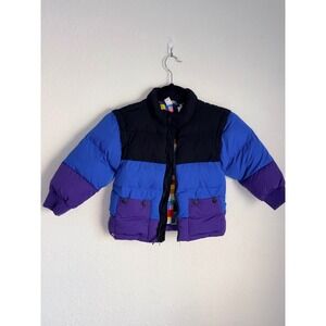 Lego Target Kids Puffer Jacket Colorblock Black Blue Purple 4T Outerwear